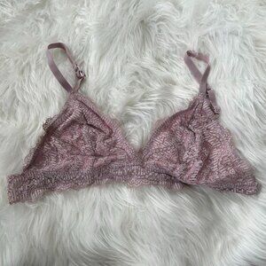 Pink lace bralette